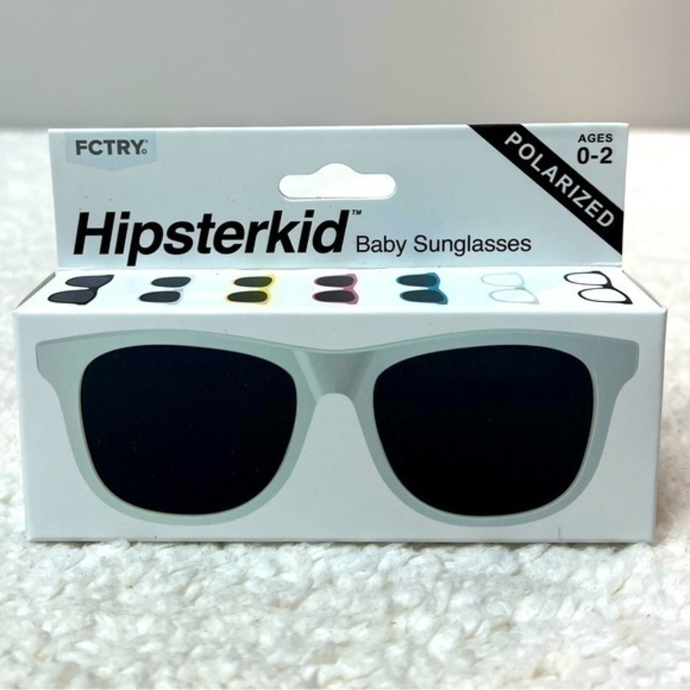 FCTRY “Hipsterkid" White Polarized Kids Sunglasses